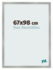 Cornice 67x98cm Alluminio Spazzolato MDF Bologna Davanti Dimensione | Yourdecoration.it