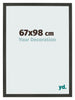 Cornice 67x98cm Antracite MDF Bologna Davanti Dimensione | Yourdecoration.it