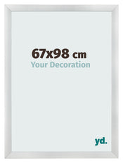 Cornice 67x98cm Argento Nero Spazzato MDF Pisa Davanti Dimensione | Yourdecoration.it
