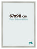 Cornice 67x98cm Argento Opaco MDF Bologna Davanti Dimensione | Yourdecoration.it