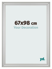 Cornice 67x98cm Argento Opaco MDF Lazio Davanti Dimensione | Yourdecoration.it