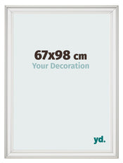 Cornice 67x98cm Bianco Spazzato MDF Lazio Davanti Dimensione | Yourdecoration.it