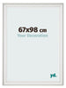 Cornice 67x98cm Bianco Spazzato MDF Lazio Davanti Dimensione | Yourdecoration.it