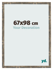 Cornice 67x98cm Blu Oro Fondente MDF Bologna Davanti Dimensione | Yourdecoration.it