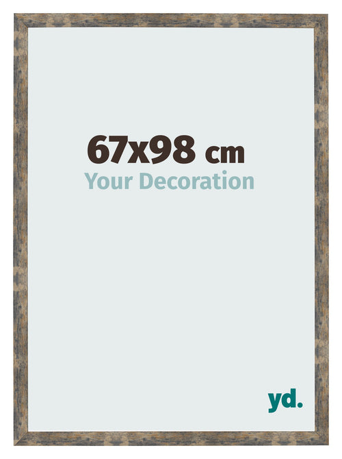 Cornice 67x98cm Blu Oro Fondente MDF Bologna Davanti Dimensione | Yourdecoration.it