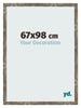 Cornice 67x98cm Blu Oro Fondente MDF Bologna Davanti Dimensione | Yourdecoration.it