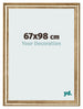 Cornice 67x98cm Oro Antico MDF Lazio Davanti Dimensione | Yourdecoration.it