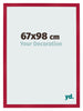 Cornice 67x98cm Rosso MDF Bologna Davanti Dimensione | Yourdecoration.it