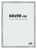 Cornice 68x98cm Alluminio Spazzolato MDF Bologna Davanti Dimensione | Yourdecoration.it
