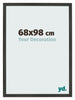Cornice 68x98cm Antracite MDF Bologna Davanti Dimensione | Yourdecoration.it