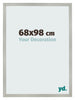 Cornice 68x98cm Argento Opaco MDF Bologna Davanti Dimensione | Yourdecoration.it