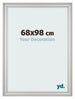Cornice 68x98cm Argento Opaco MDF Lazio Davanti Dimensione | Yourdecoration.it