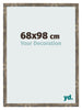 Cornice 68x98cm Blu Oro Fondente MDF Bologna Davanti Dimensione | Yourdecoration.it