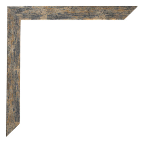 Cornice 68x98cm Blu Oro Fondente MDF Bologna Dettaglio Angolo | Yourdecoration.it