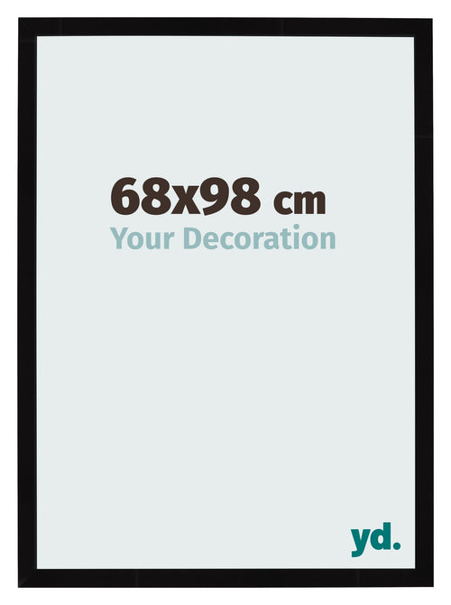 Cornice 68x98cm Nero Lucente MDF Bologna Davanti Dimensione | Yourdecoration.it