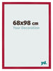 Cornice 68x98cm Rosso MDF Bologna Davanti Dimensione | Yourdecoration.it