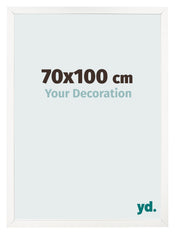 Cornice 70x100 cm Bianco Lucente MDF Bologna Davanti Dimensione | Yourdecoration.it