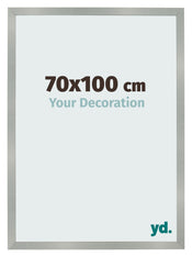 Cornice 70x100cm Alluminio Spazzolato MDF Bologna Davanti Dimensione | Yourdecoration.it