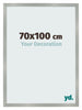 Cornice 70x100cm Alluminio Spazzolato MDF Bologna Davanti Dimensione | Yourdecoration.it
