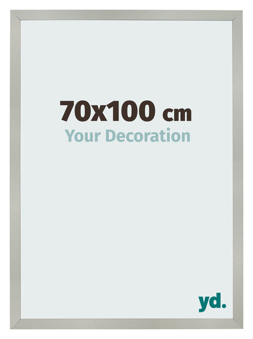 Cornice 70x100cm Argento Opaco MDF Bologna Davanti Dimensione | Yourdecoration.it