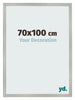 Cornice 70x100cm Argento Opaco MDF Bologna Davanti Dimensione | Yourdecoration.it