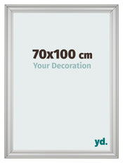Cornice 70x100cm Argento Opaco MDF Lazio Davanti Dimensione | Yourdecoration.it