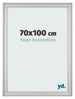 Cornice 70x100cm Argento Opaco MDF Lazio Davanti Dimensione | Yourdecoration.it