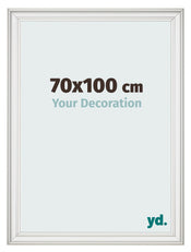 Cornice 70x100cm Bianco Spazzato MDF Lazio Davanti Dimensione | Yourdecoration.it