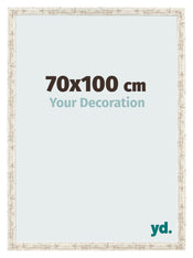 Cornice 70x100cm Bianco Vintage MDF Bologna Davanti Dimensione | Yourdecoration.it