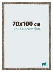 Cornice 70x100cm Blu Oro Fondente MDF Bologna Davanti Dimensione | Yourdecoration.it