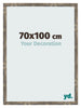 Cornice 70x100cm Blu Oro Fondente MDF Bologna Davanti Dimensione | Yourdecoration.it