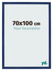 Cornice 70x100cm Blu Scuro Spazzato MDF Bologna Davanti Dimensione | Yourdecoration.it