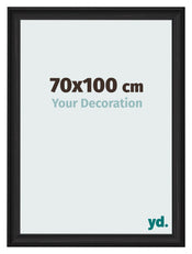 Cornice 70x100cm Grana Di Legno Nero MDF Lazio Davanti Dimensione | Yourdecoration.it