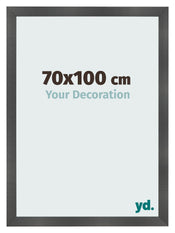 Cornice 70x100cm Nero Argento Lucido MDF Pisa Davanti Dimensione | Yourdecoration.it