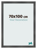 Cornice 70x100cm Nero Argento Lucido MDF Pisa Davanti Dimensione | Yourdecoration.it