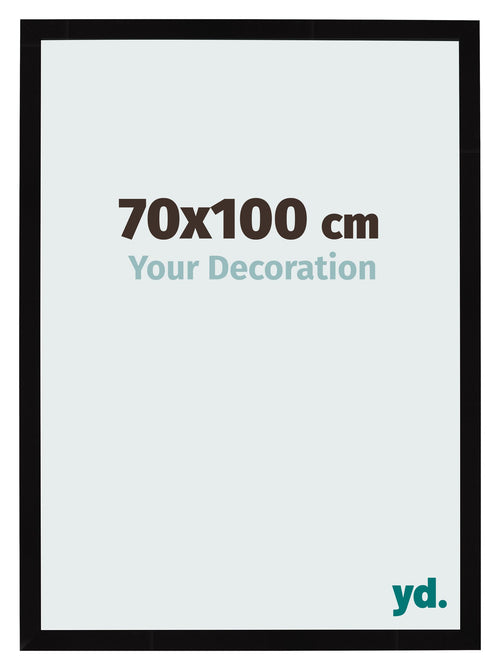 Cornice 70x100cm Nero Lucente MDF Bologna Davanti Dimensione | Yourdecoration.it