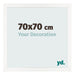 Cornice 70x70 cm Bianco Lucente MDF Bologna Davanti Dimensione | Yourdecoration.it