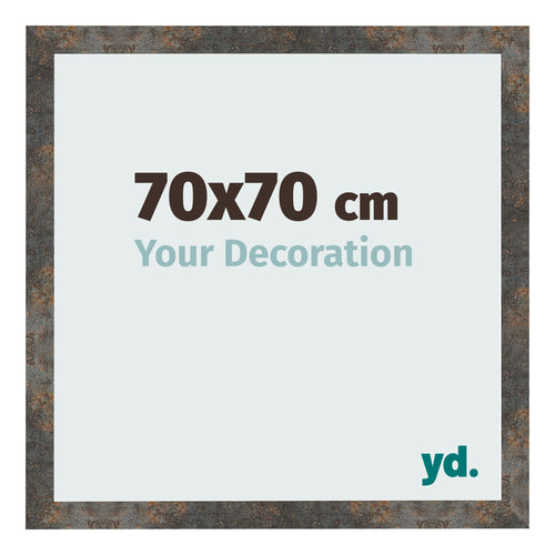 Cornice 70x70 cm Metallo Ossidato MDF Bologna Davanti Dimensione | Yourdecoration.it