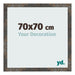 Cornice 70x70 cm Metallo Ossidato MDF Bologna Davanti Dimensione | Yourdecoration.it