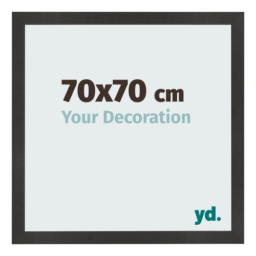 Cornice 70x70 cm Nero Opaco MDF Bologna Davanti Dimensione | Yourdecoration.it