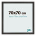 Cornice 70x70 cm Nero Opaco MDF Bologna Davanti Dimensione | Yourdecoration.it