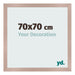 Cornice 70x70 cm Rosa Antico MDF Bologna Davanti Dimensione | Yourdecoration.it