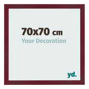 Cornice 70x70 cm Vino Rosso Spazzato MDF Bologna Davanti Dimensione | Yourdecoration.it