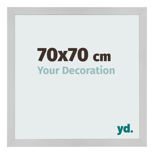 Cornice 70x70cm Acciaio Inox MDF Bologna Davanti Dimensione | Yourdecoration.it