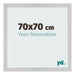 Cornice 70x70cm Acciaio Inox MDF Bologna Davanti Dimensione | Yourdecoration.it