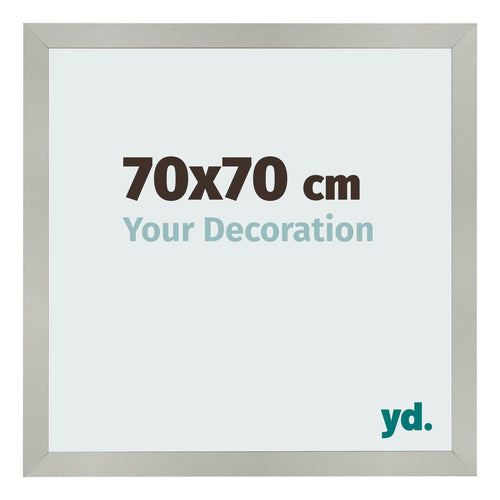Cornice 70x70cm Argento Opaco MDF Bologna Davanti Dimensione | Yourdecoration.it