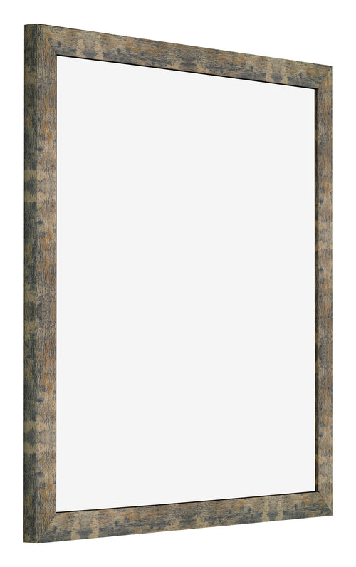 Cornice 70x70cm Blu Oro Fondente MDF Bologna Davanti Obliquo | Yourdecoration.it