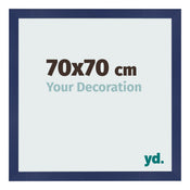 Cornice 70x70cm Blu Scuro Spazzato MDF Bologna Davanti Dimensione | Yourdecoration.it