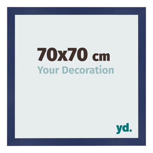 Cornice 70x70cm Blu Scuro Spazzato MDF Bologna Davanti Dimensione | Yourdecoration.it