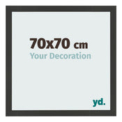 Cornice 70x70cm Grana Di Legno Nero MDF Bologna Davanti Dimensione | Yourdecoration.it